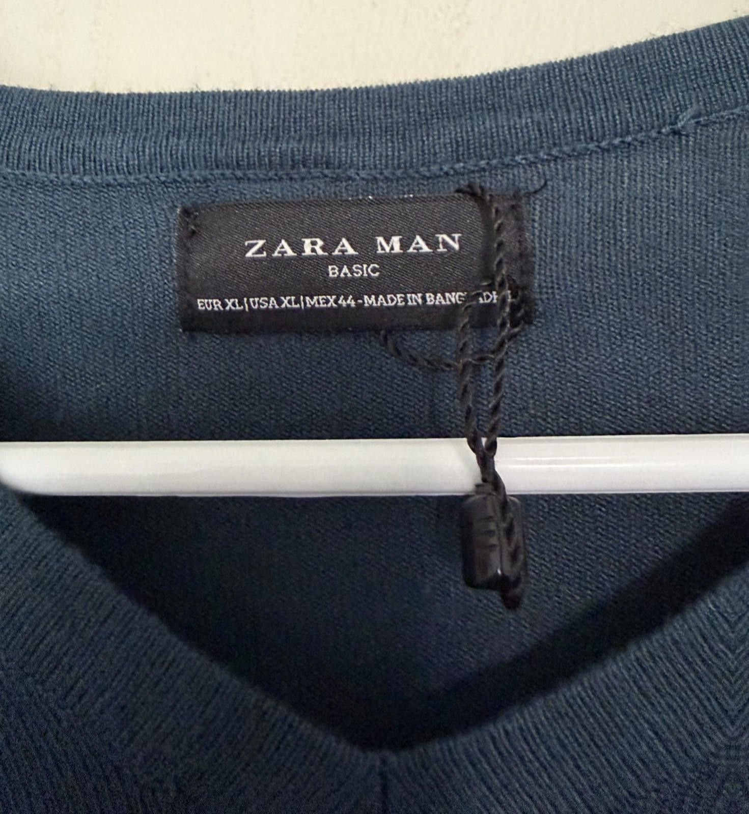 Zara Zara Man Blue V Neck Pullove Sweater Mens XL Size US XL / EU 56 / 4 - 2 Thumbnail