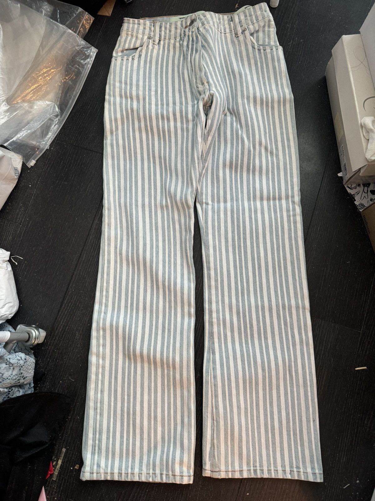 Off-White Off-white striped jeans with receipt Size 26" / US 2 / IT 38 - 2 Thumbnail