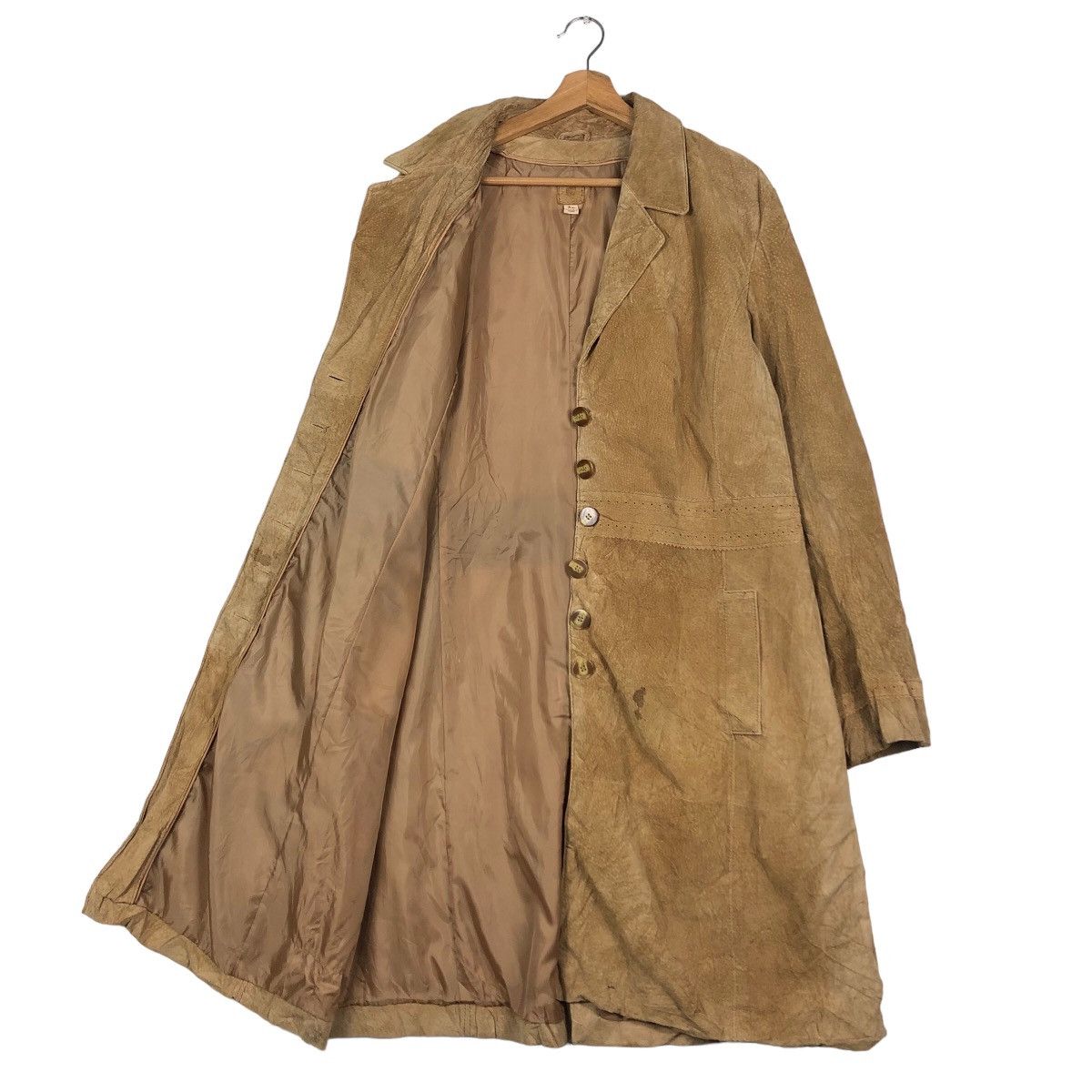 Genuine Leather 🔥Vintage Long Jacket Double Breast LW Issey Miyake Leather Size US XL / EU 56 / 4 - 11 Thumbnail