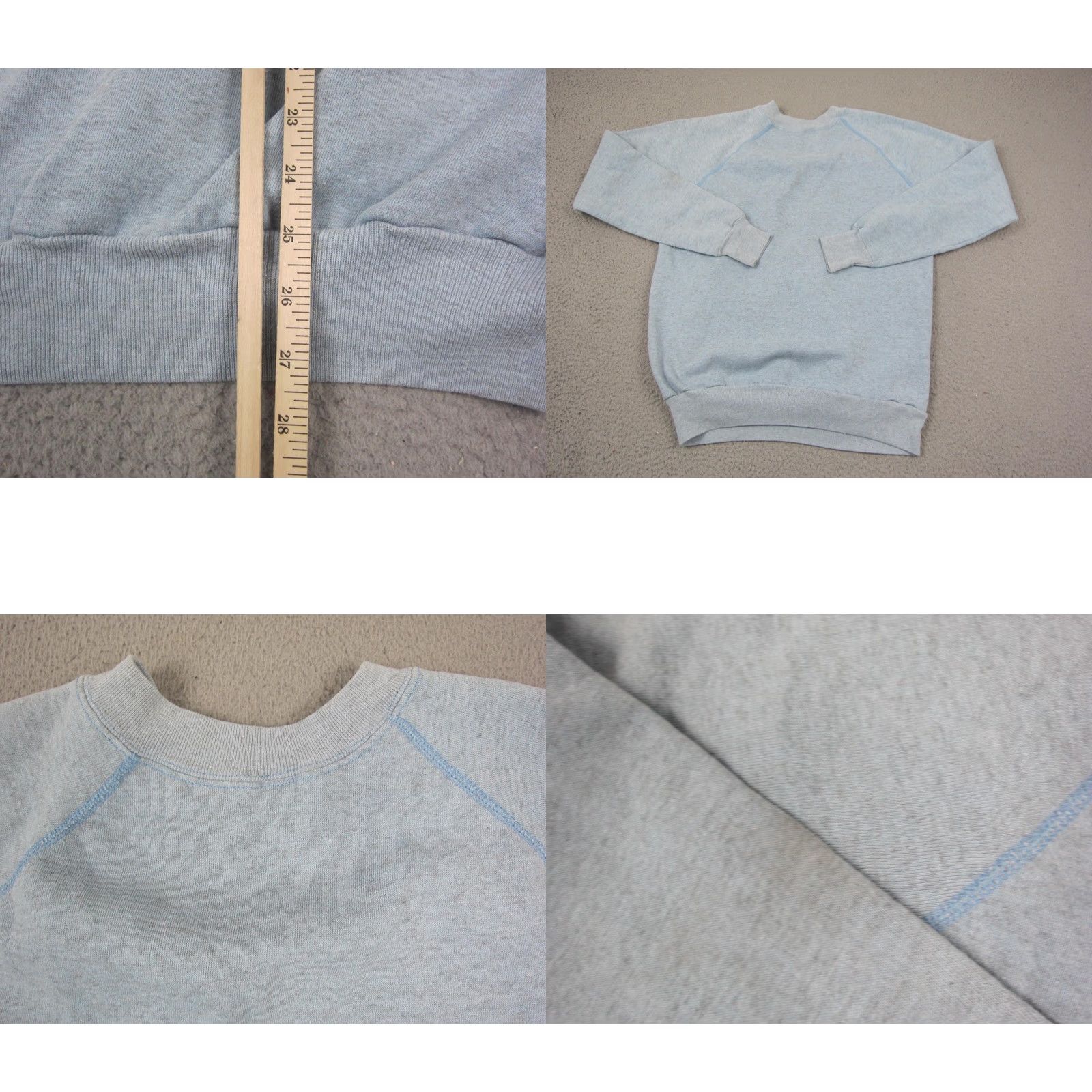 Vintage Vintage Pannill Sweatshirt Womens XL Blue Pullover Logo 80s Raglan Graphic Print Fleece Cotton Polyester United States Size XL / US 12-14 / IT 48-50 - 8 Thumbnail