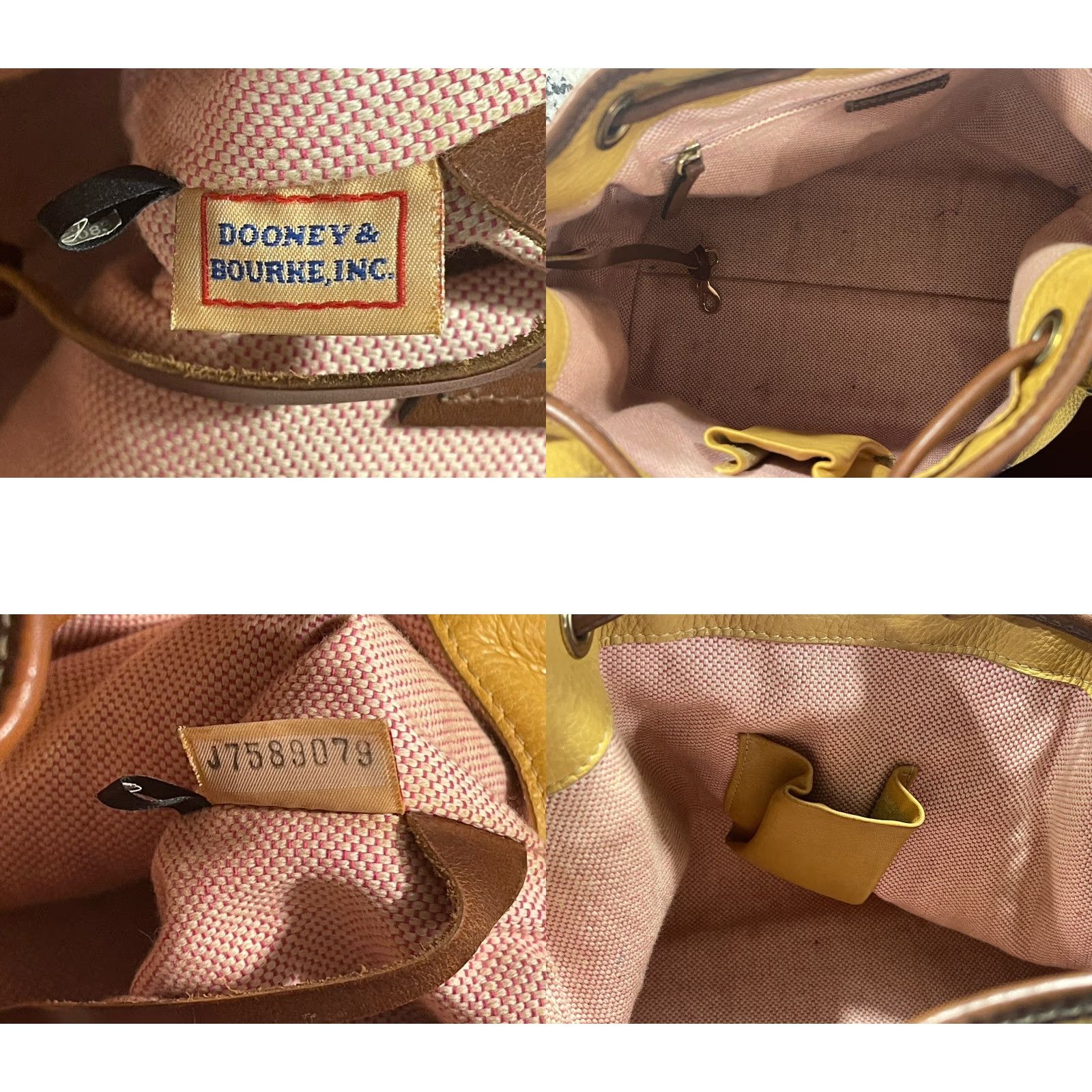 Dooney & Bourke Dooney & Bourke All Weather Leather Drawstring Bag Chamois Mustard Women Bucket & Drawstring Bag Leather 3.0 Pre-owned Size ONE SIZE - 8 Thumbnail