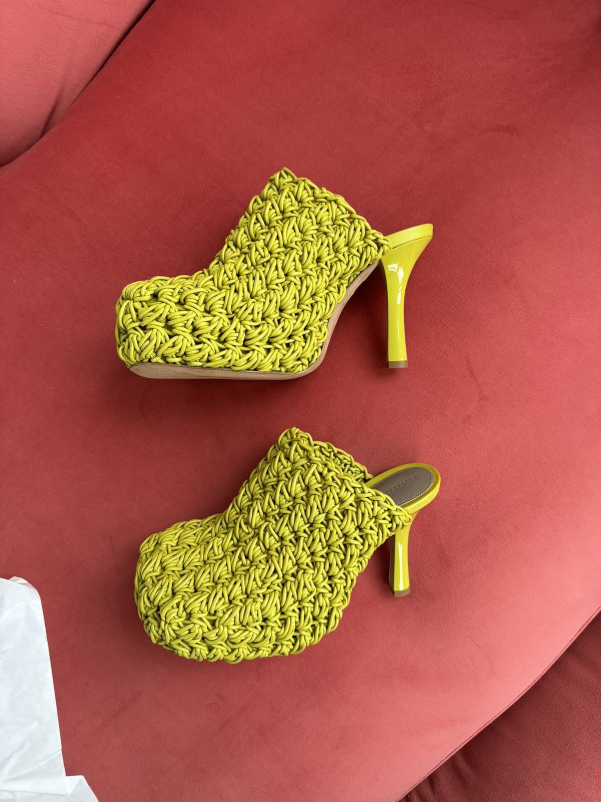 Bottega Veneta Bottega Veneta yellow macrame style, size 35.5 It Size US 5.5 / IT 35.5 - 8 Thumbnail