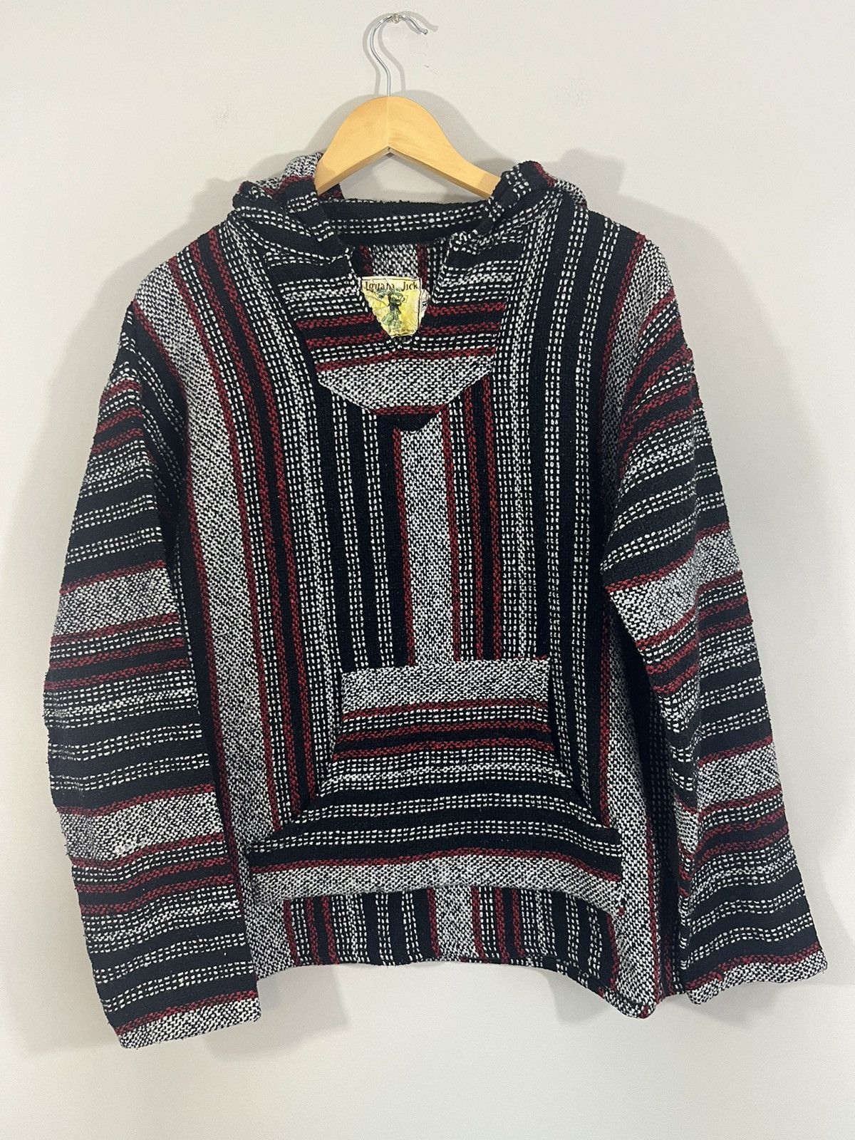 Vintage Distressed Faded Drug Rug Striped Baha Hoodie Size US L / EU 52-54 / 3 - 1 Thumbnail