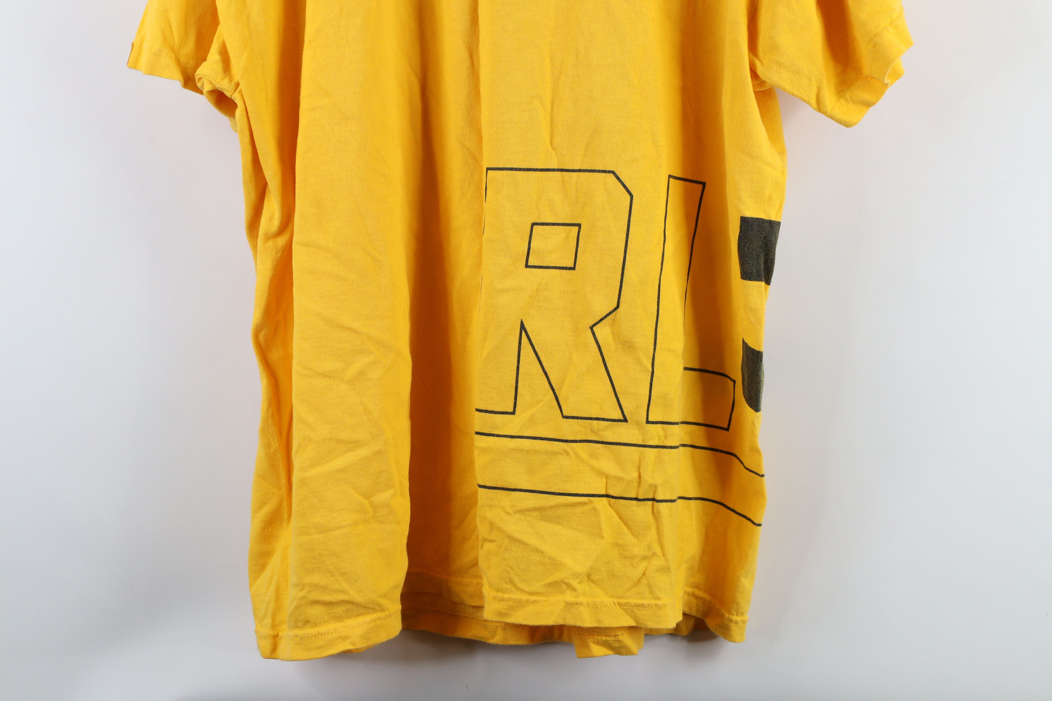 Ralph Lauren × Vintage Vintage 90s Ralph Lauren Out Big Logo Flag T-Shirt Yellow Size US L / EU 52-54 / 3 - 12 Thumbnail