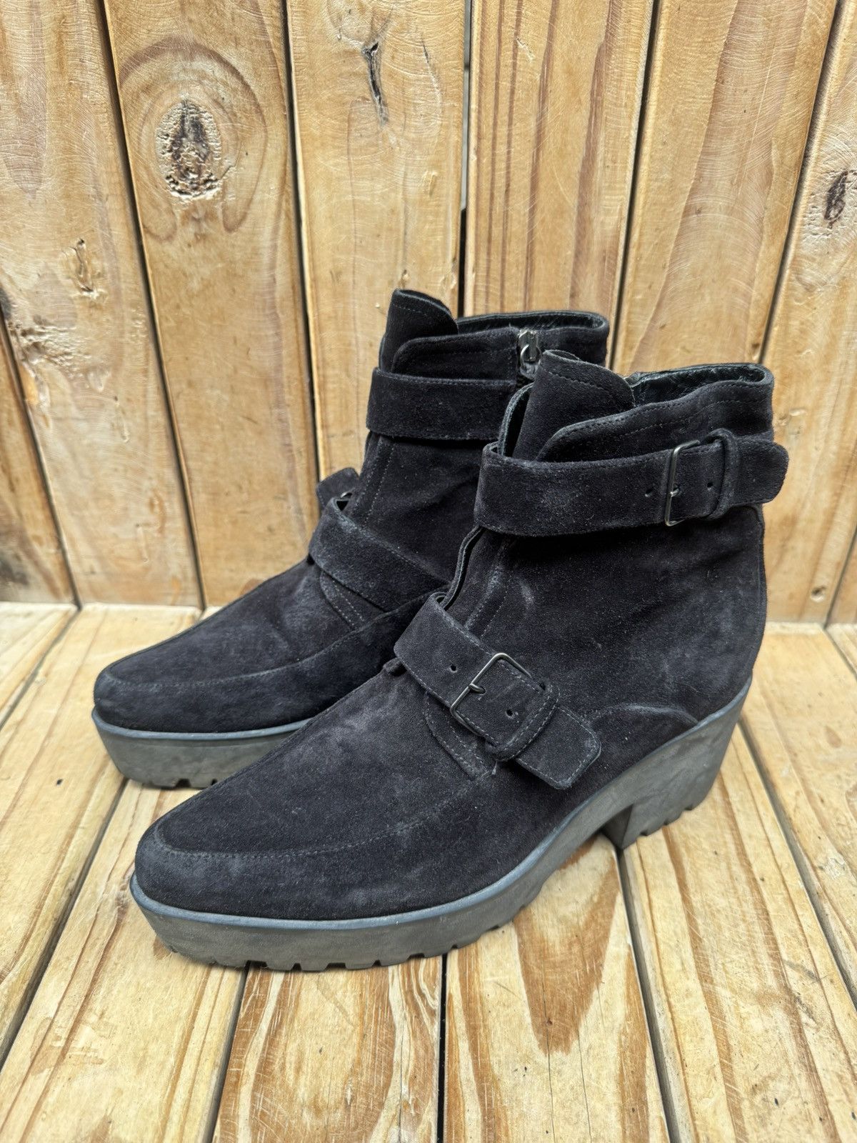 Miu Miu Miu miu heeled suede buckled boots Size US 7 / IT 37 - 1 Thumbnail