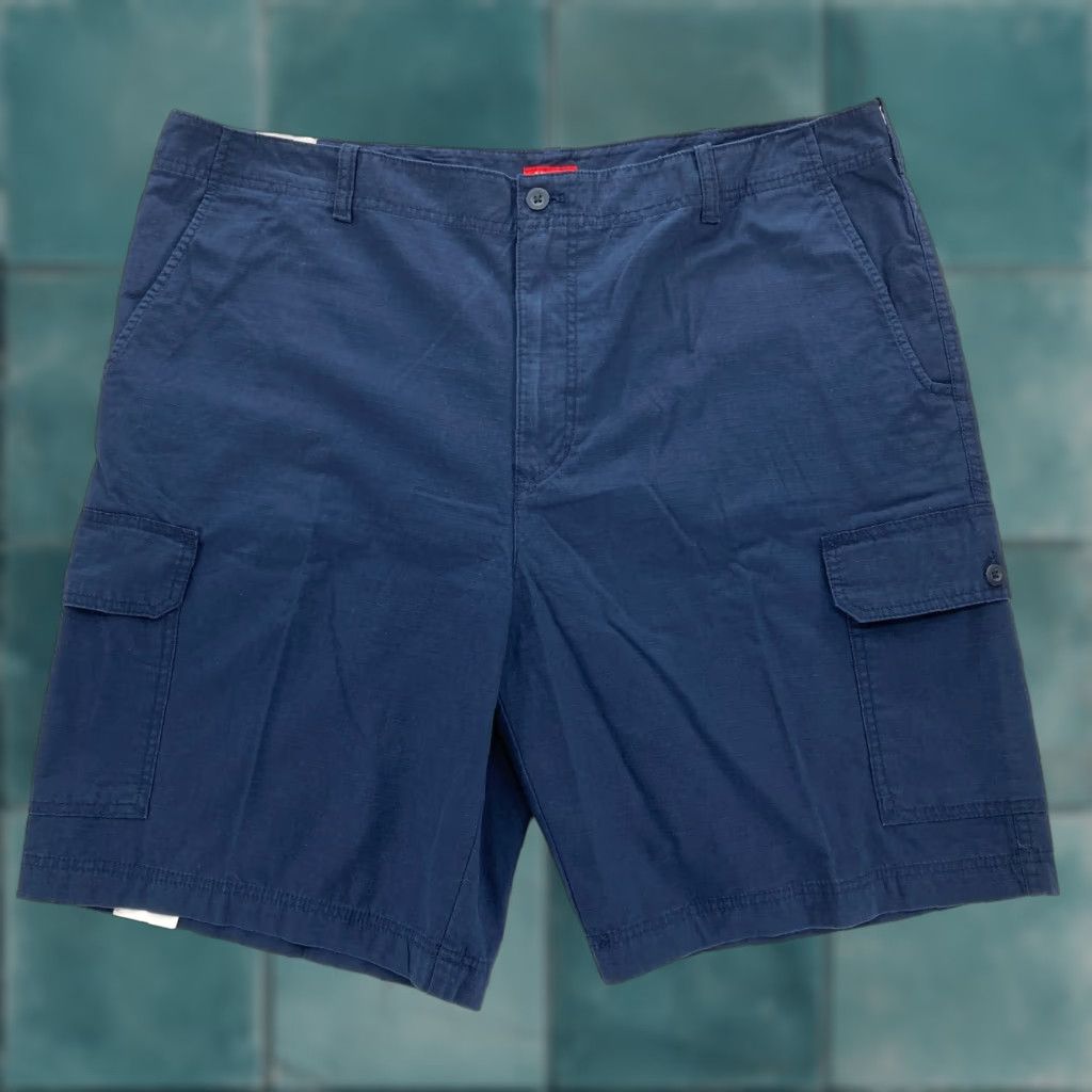Izod IZOD Cargo Shorts Mens 42 Navy Blue Casual Outdoors Hiking Travel NWT Ripstop Cargo Short's Navy Blue 42 Mens Size US 42 / EU 58 - 1 Thumbnail