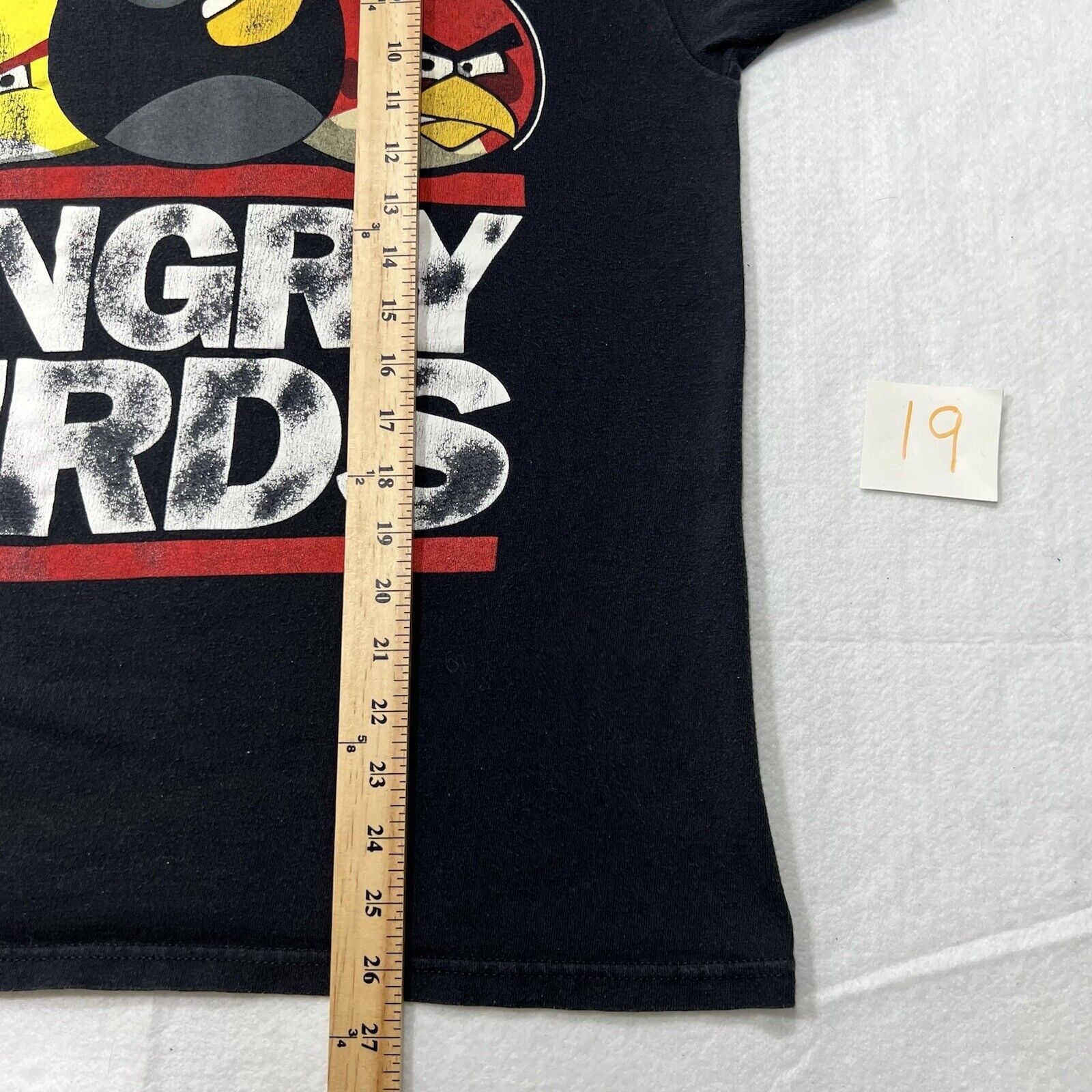 Other Angry Birds Medium Black Distressed App Game Graphic T Shirt Size US M / EU 48-50 / 2 - 9 Thumbnail