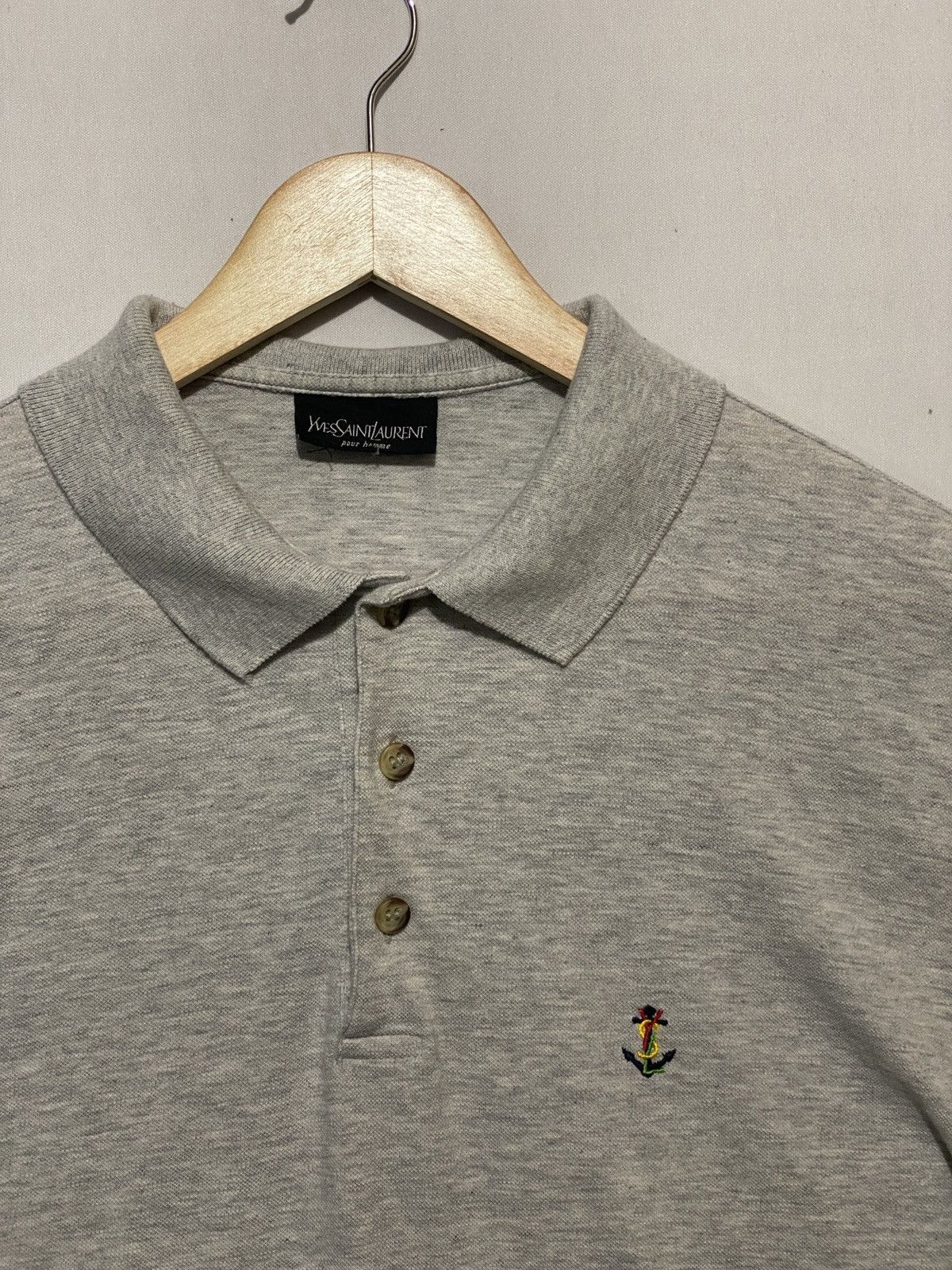 Designer × Yves Saint Laurent Rare Yves Saint Laurent Pour Homme small logo embroidery Size US XL / EU 56 / 4 - 2 Thumbnail