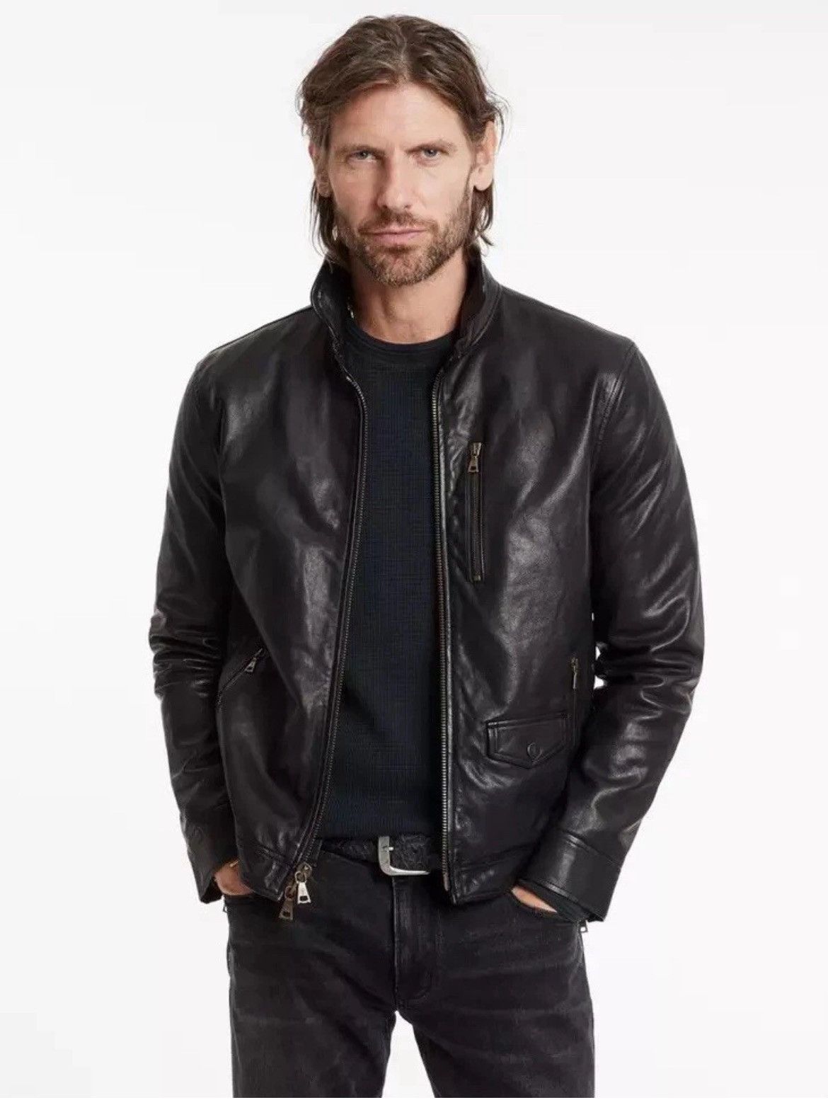 John Varvatos John Varvatos York Leather Jacket size EU 40 USA 50 Size US M / EU 48-50 / 2 - 1 Thumbnail