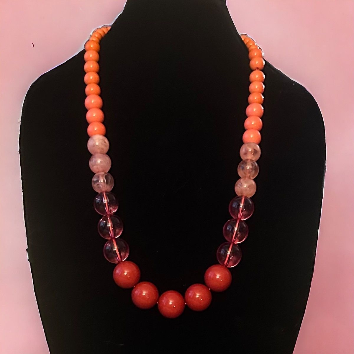 Vintage Vintage chunky ombré lucite bead necklace Size ONE SIZE - 1 Thumbnail