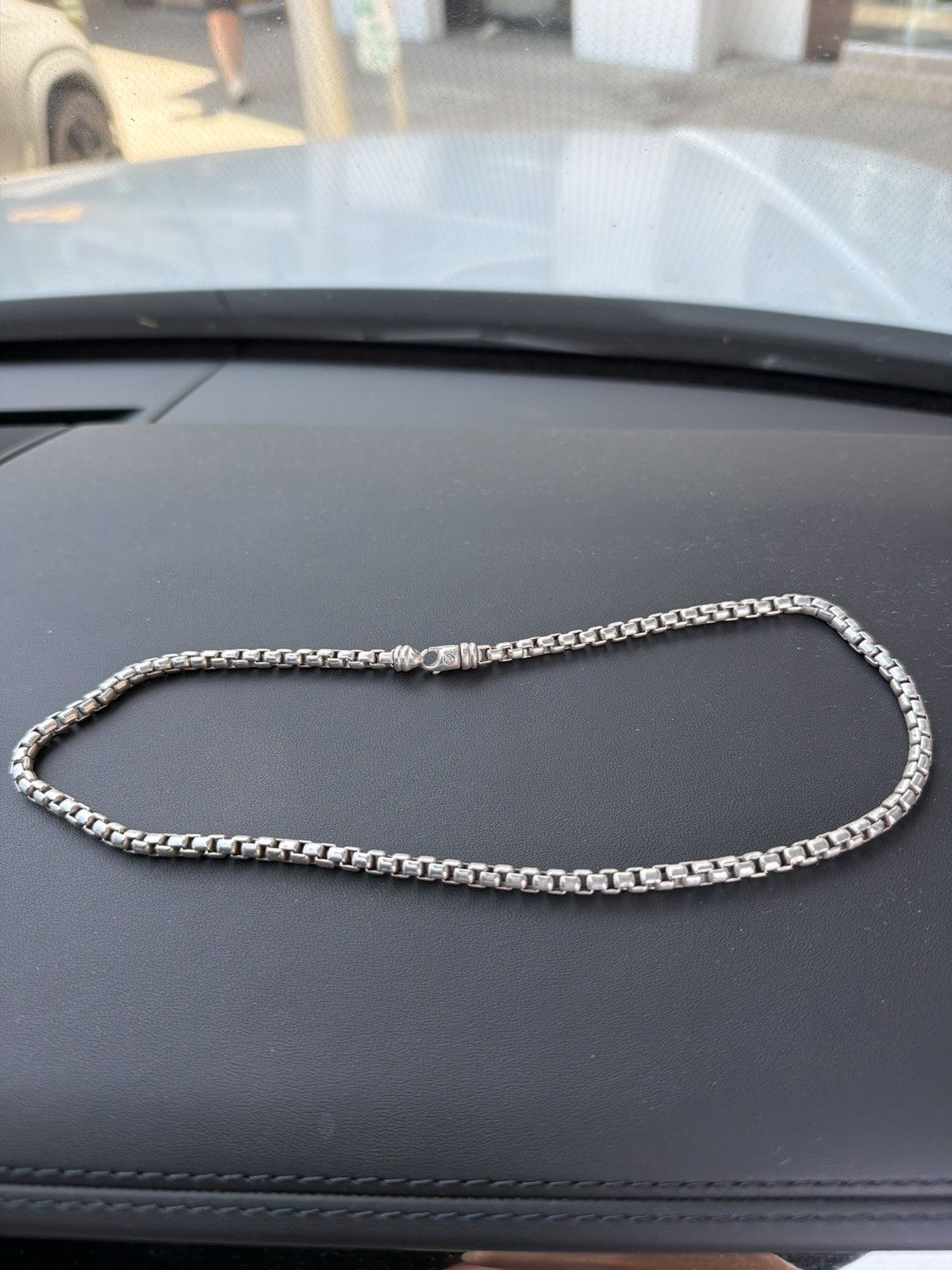 David Yurman David Yurman Sterling Silver Box Chain Necklace 925 DY Heavy Size ONE SIZE - 2 Thumbnail