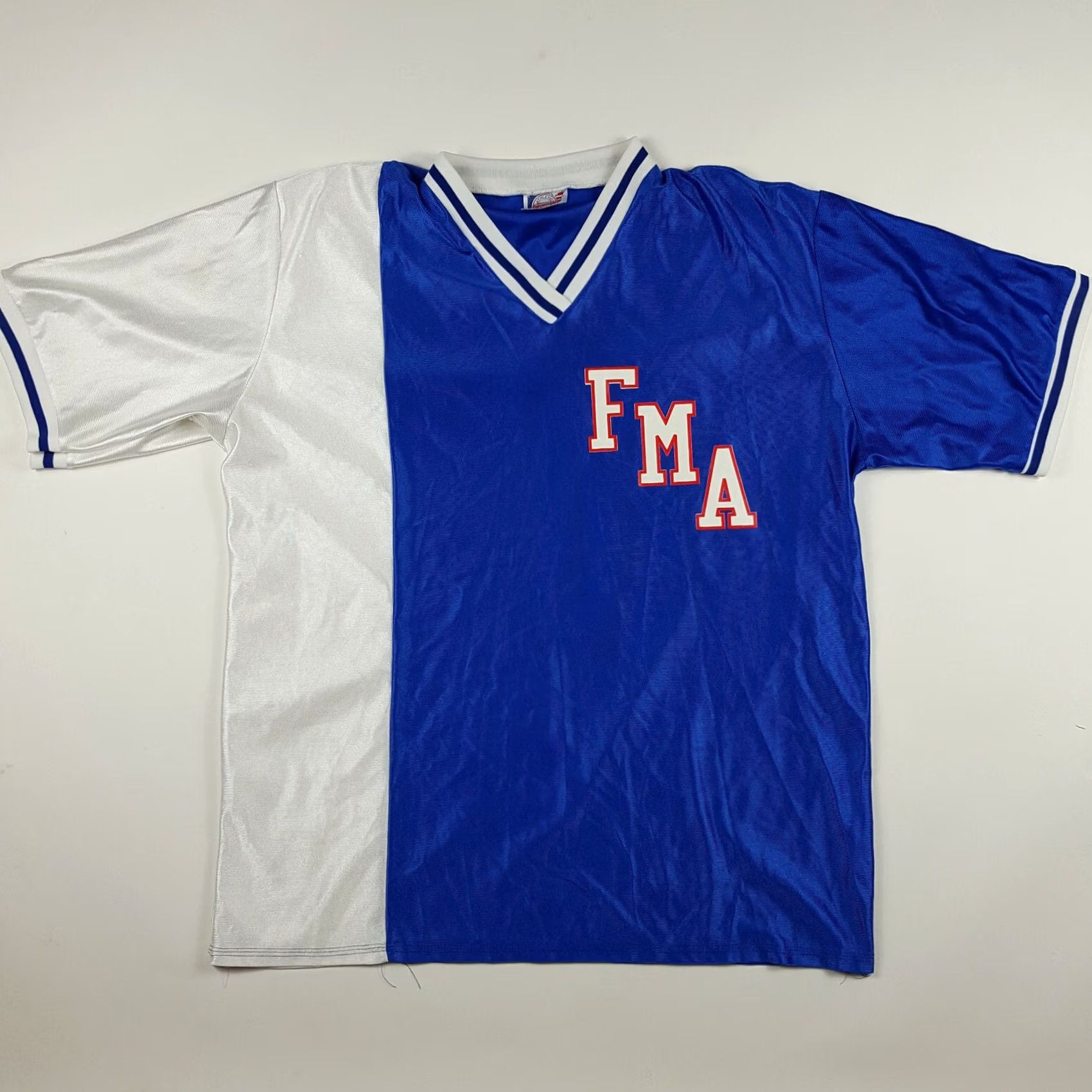 Vintage VINTAGE Merrygarden FMA Currin Soccer Jersey Short Sleeve Shirt Mens L Blue USA Made Size US L / EU 52-54 / 3 - 2 Thumbnail