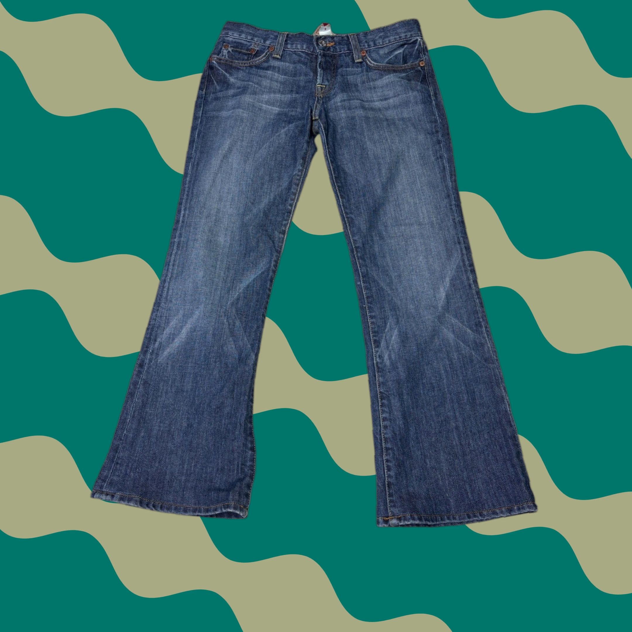 Lucky Brand VINTAGE Lucky Brand Lil Maggie Jeans Women 31X28 Medium Wash Bootcut Denim Jeans Womens Size 24" / US 00 / IT 34 - 1 Thumbnail