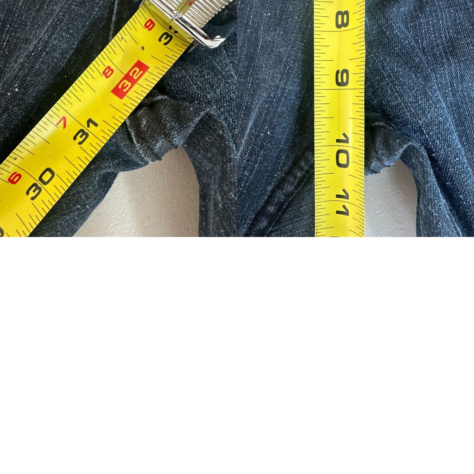 Denime Raw Diamond Dark Wash Straight Leg Denim Jeans - 30" Mens Workwear Style Size US 30 / EU 46 - 9 Thumbnail