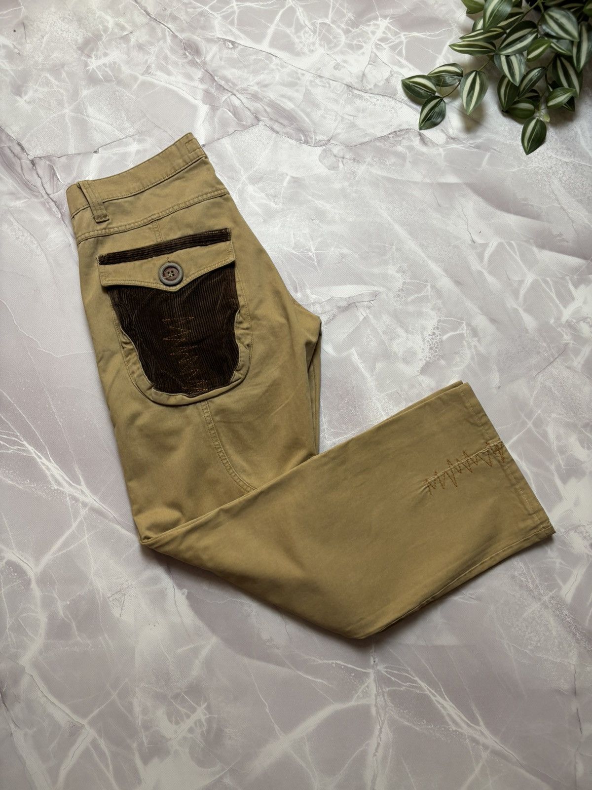Iceberg Iceberg ICE B Corduroy Pockets Pants Vintage Brown Mens 33 Size US 33 - 4 Thumbnail