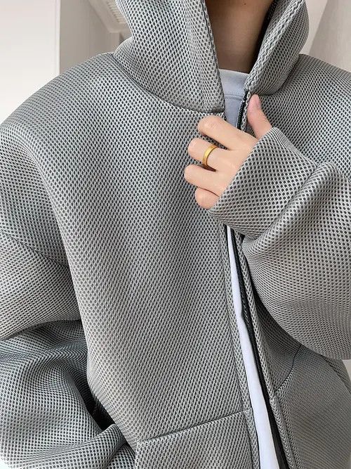 VIBE Double Layer Gray Mesh Hoodie Size US L / EU 52-54 / 3 - 6 Thumbnail