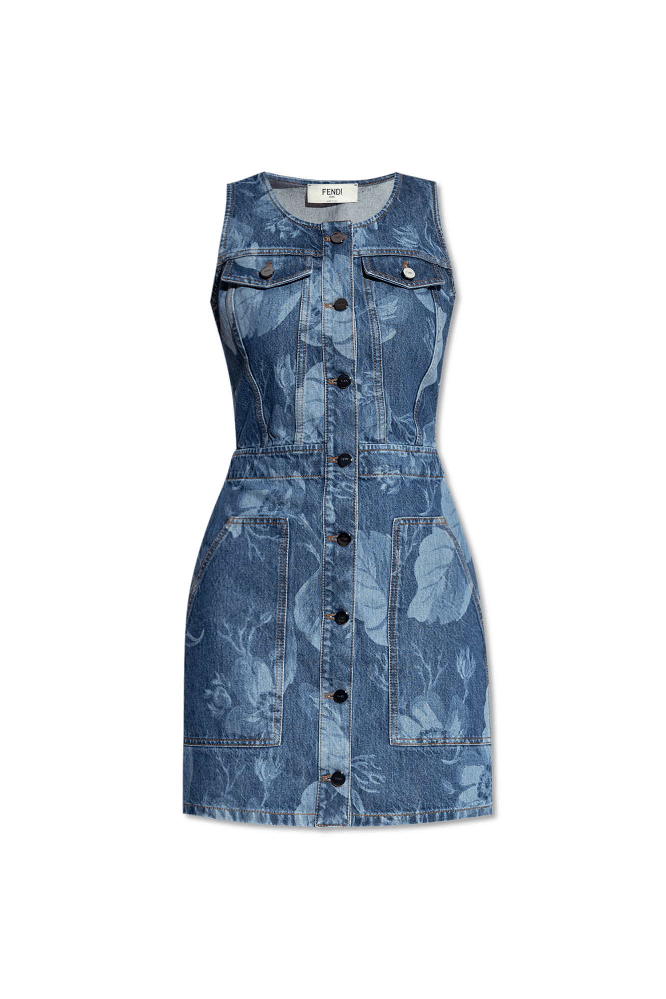 Fendi o1s1wg110526 Dress in Blue Size S / US 4 / IT 40 - 1 Thumbnail