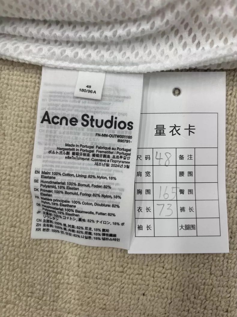 Acne Studios Acne Studios 24FW 1996 Slogan White Mud Dye Coach Jacket 25 Size US M / EU 48-50 / 2 - 5 Thumbnail