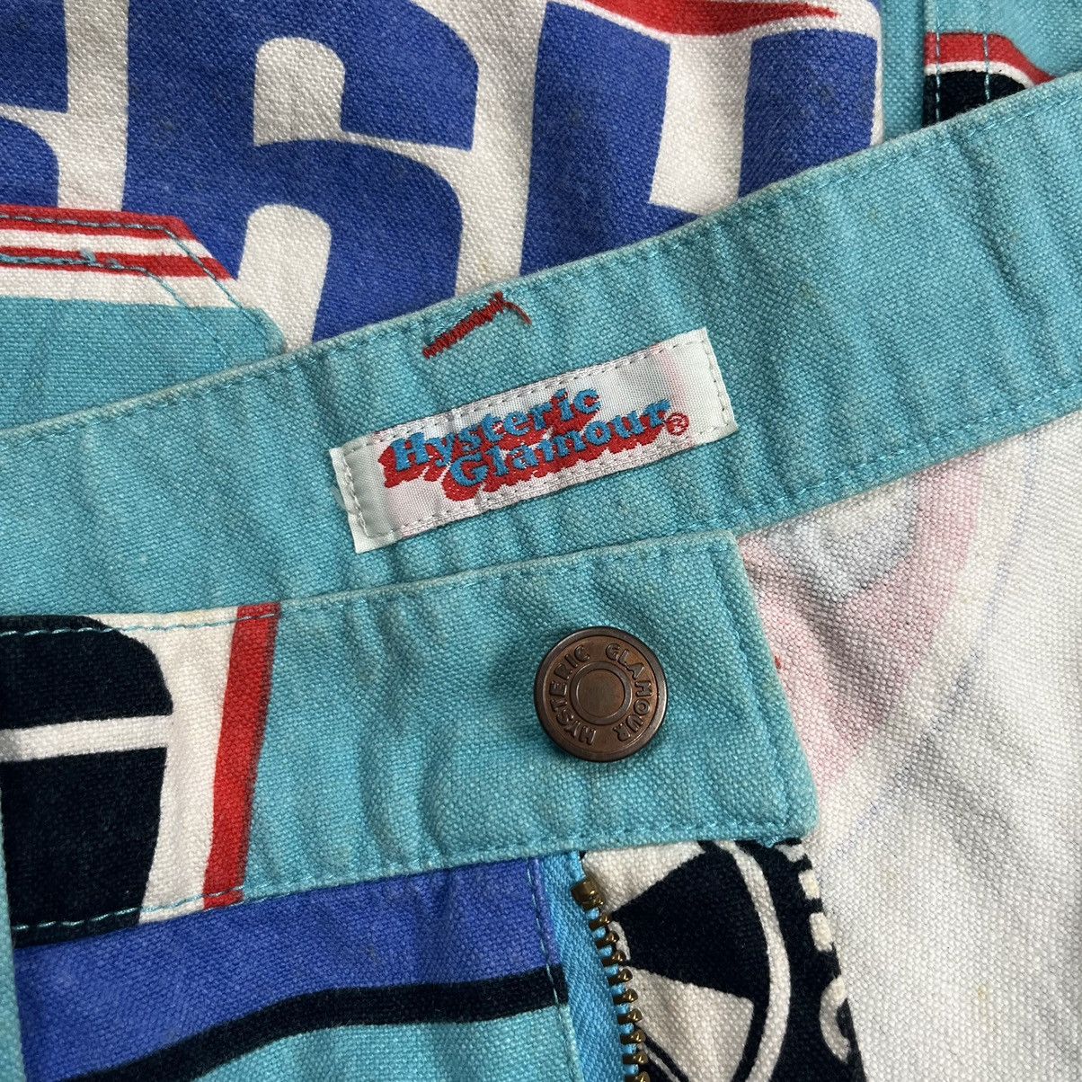 Beauty Beast × Hysteric Glamour y2k vtg 90s Hysteric Glamour motorcycle slogan patches skirt Size 29" - 9 Thumbnail
