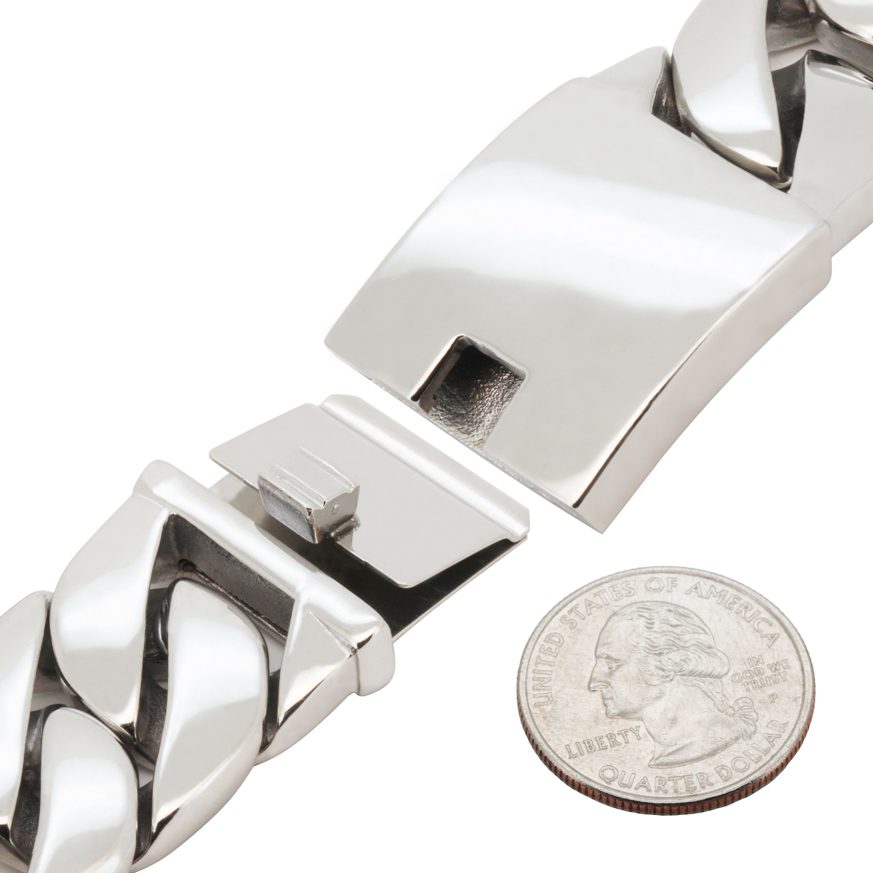 Other 316L Stainless Steel 25mm Cuban Link Bracelet 9” Size ONE SIZE - 2 Thumbnail