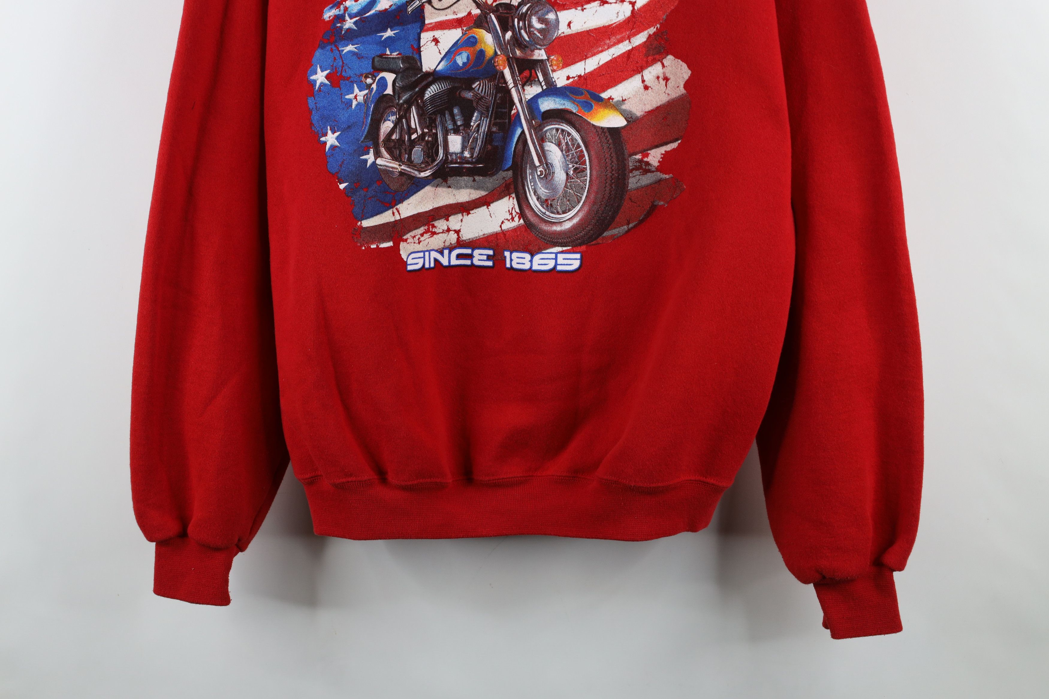 Vintage Vintage 90s Streetwear Motorcycle Tradition Sweatshirt Size US XL / EU 56 / 4 - 3 Thumbnail