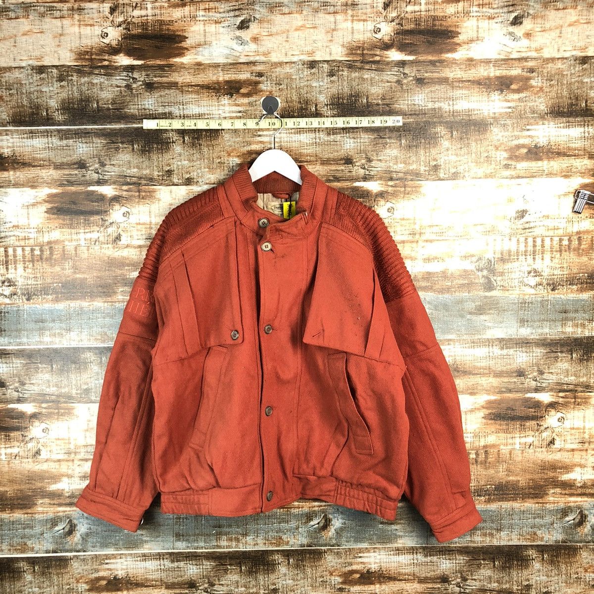 Vintage Pierre Bonee Orange Leather Jacket #A1956 Size US L / EU 52-54 / 3 - 1 Thumbnail