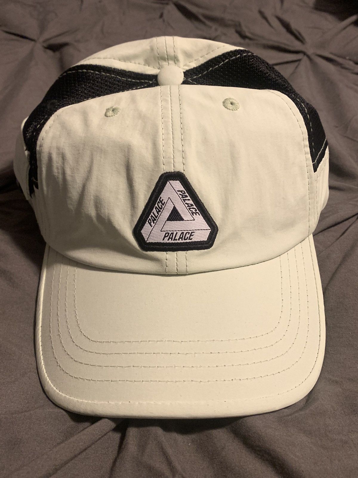 image of Palace Triferg Patch Fishing 6-Panel Hat (Fw23) Mojito in Cream, Men's