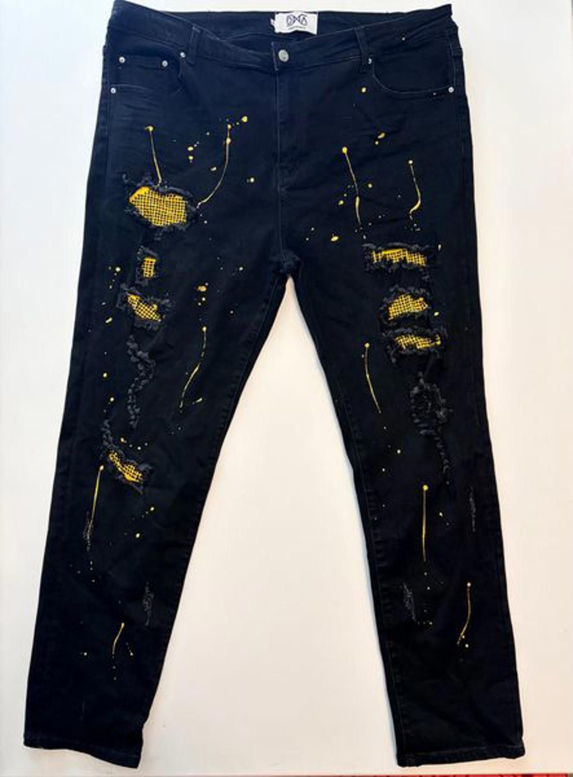 Other DNA Premium Wear Distressed Black Jeans (Size 44x32) Size US 44 / EU 60 - 1 Thumbnail