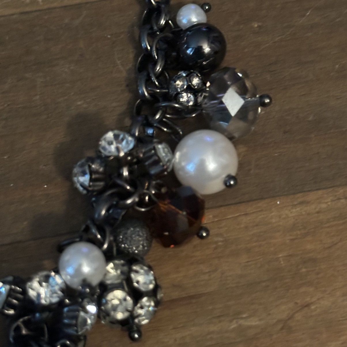 Other Natasha dark silver tone mixed bead statement necklace Size ONE SIZE - 5 Thumbnail