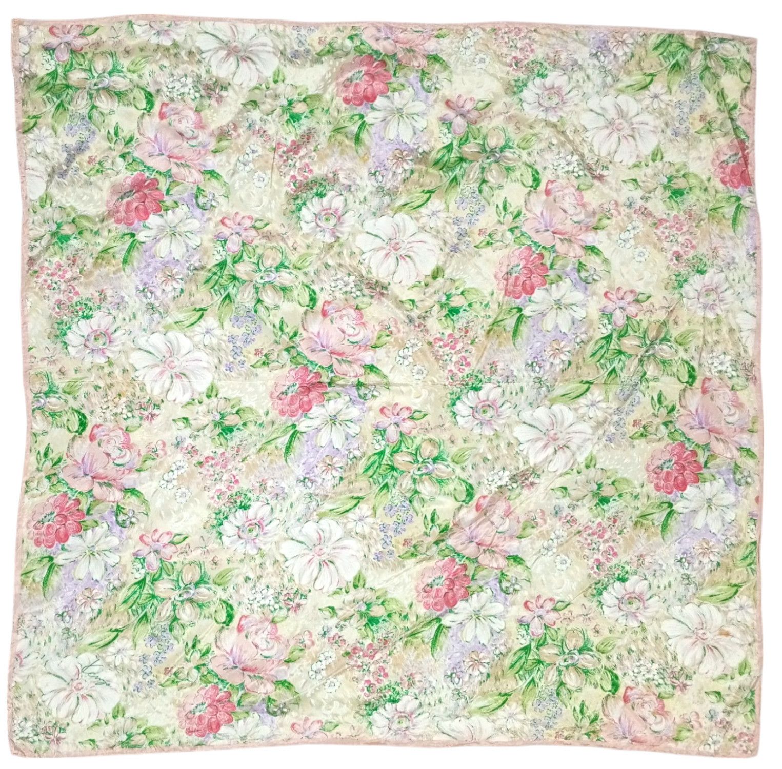 Kenzo KENZO PARIS France Floral Flowers Oversized XXL Silk Scarf Size ONE SIZE - 1 Thumbnail