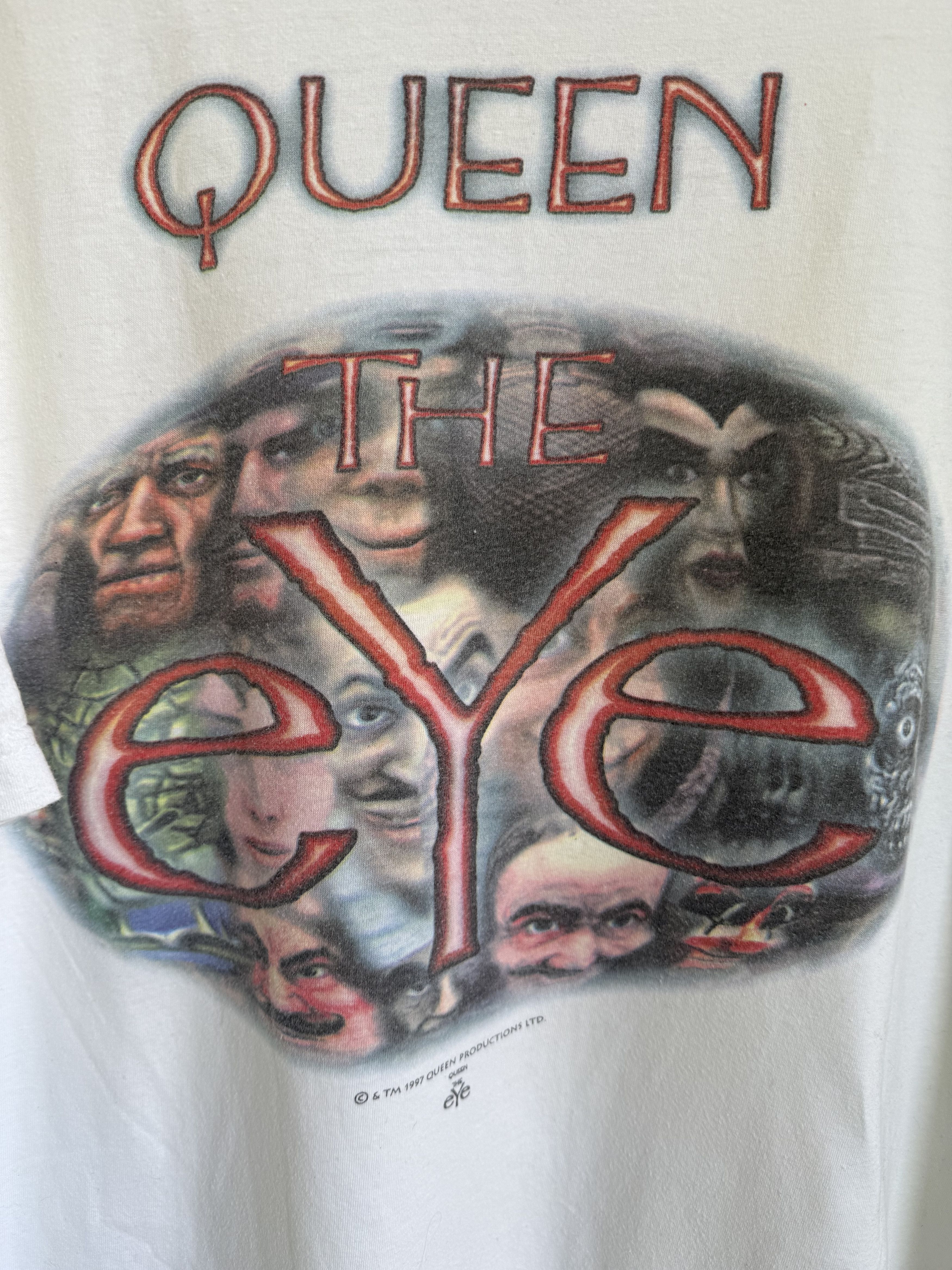 Band Tees × Vintage RARE Vintage 1998 Queen The Eye pc game t-shirt Size US L / EU 52-54 / 3 - 2 Thumbnail