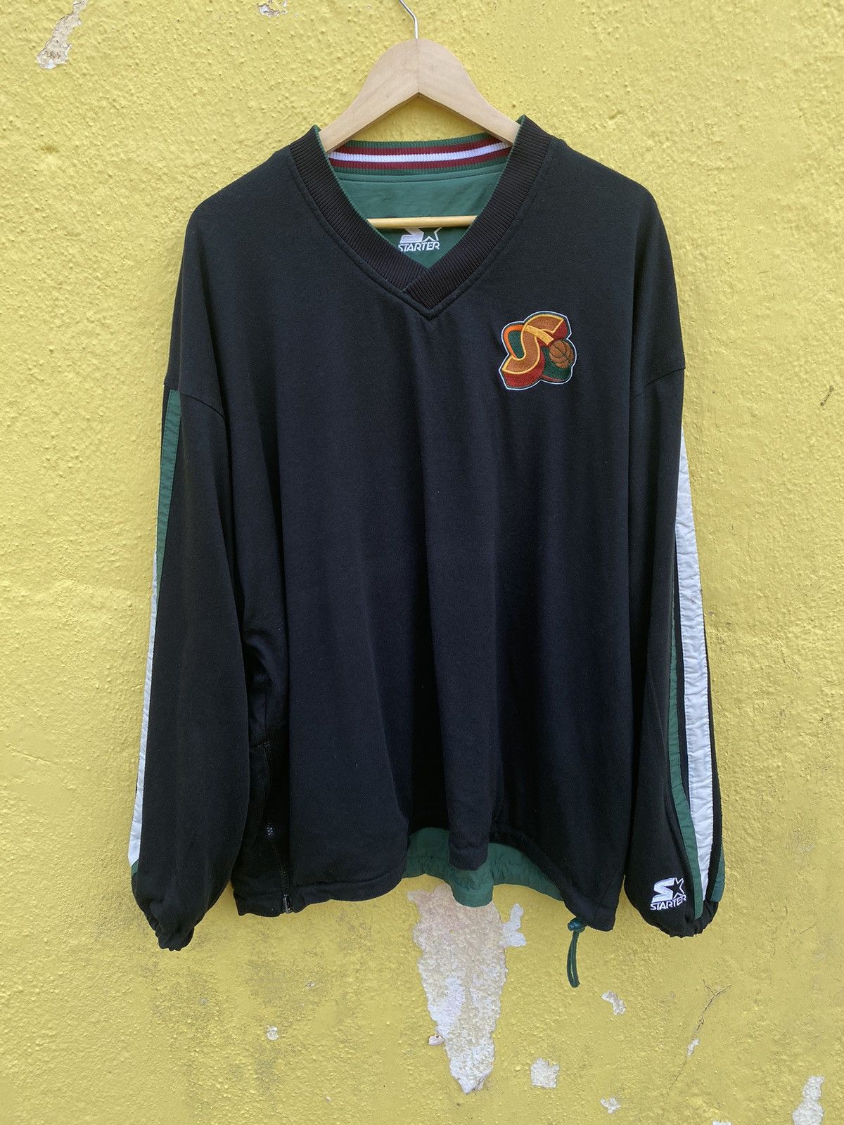 NBA Vintage Seattle supersonics Starter riversible sweatshirt Size US XL / EU 56 / 4 - 10 Thumbnail