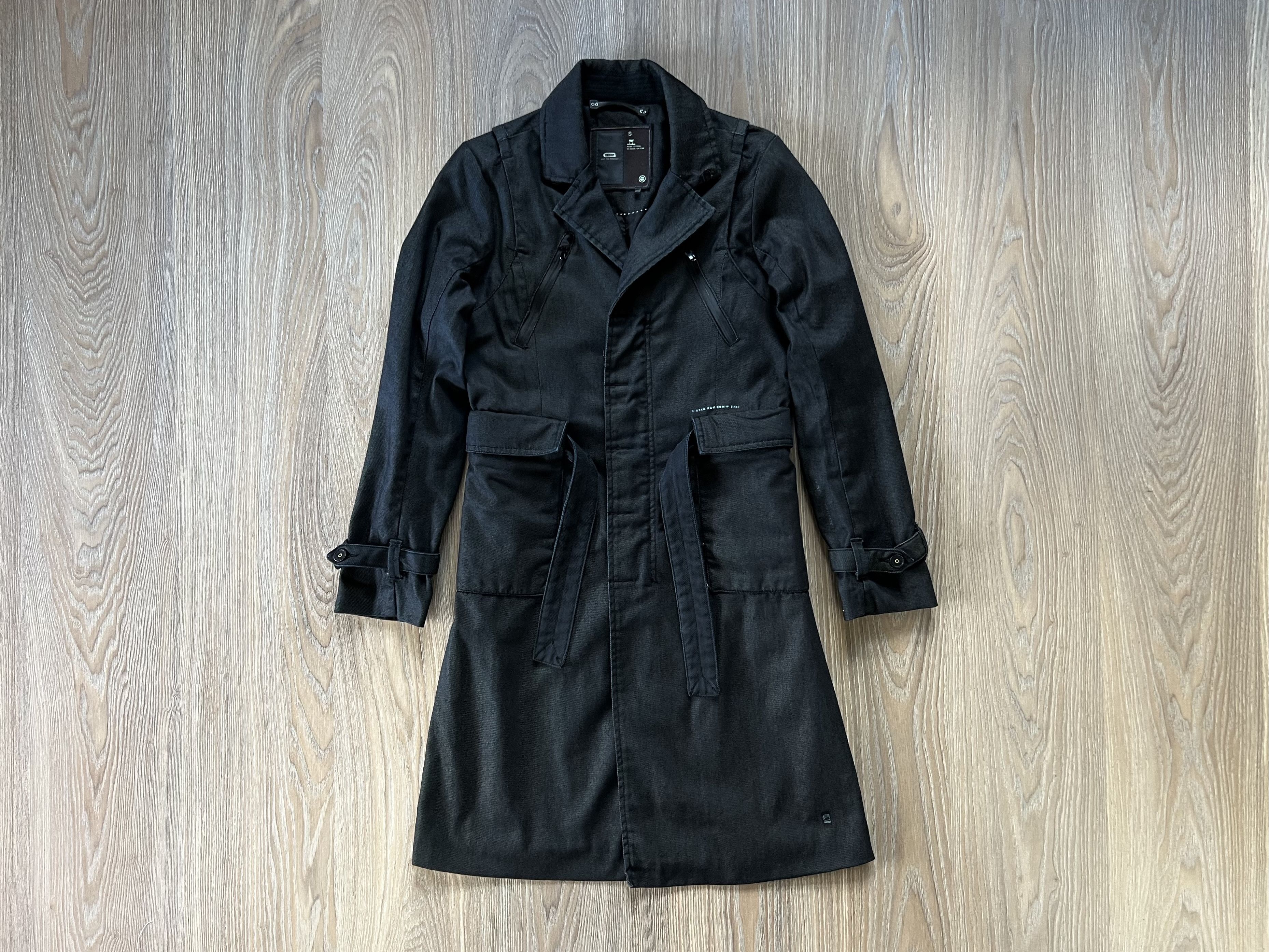 Womens G Star Raw Denim Trench Coat Long S