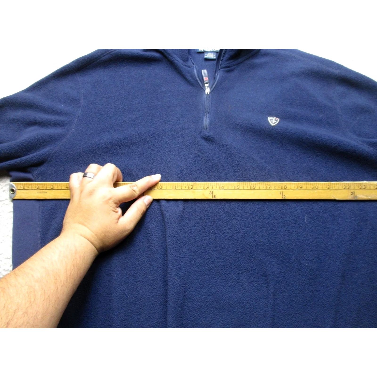 Polo Ralph Lauren Polo by Ralph Lauren Sweater Mens XL Blue Fleece 1/4 Zip Pullover Shield Logo Ski Size US XL / EU 56 / 4 - 6 Thumbnail