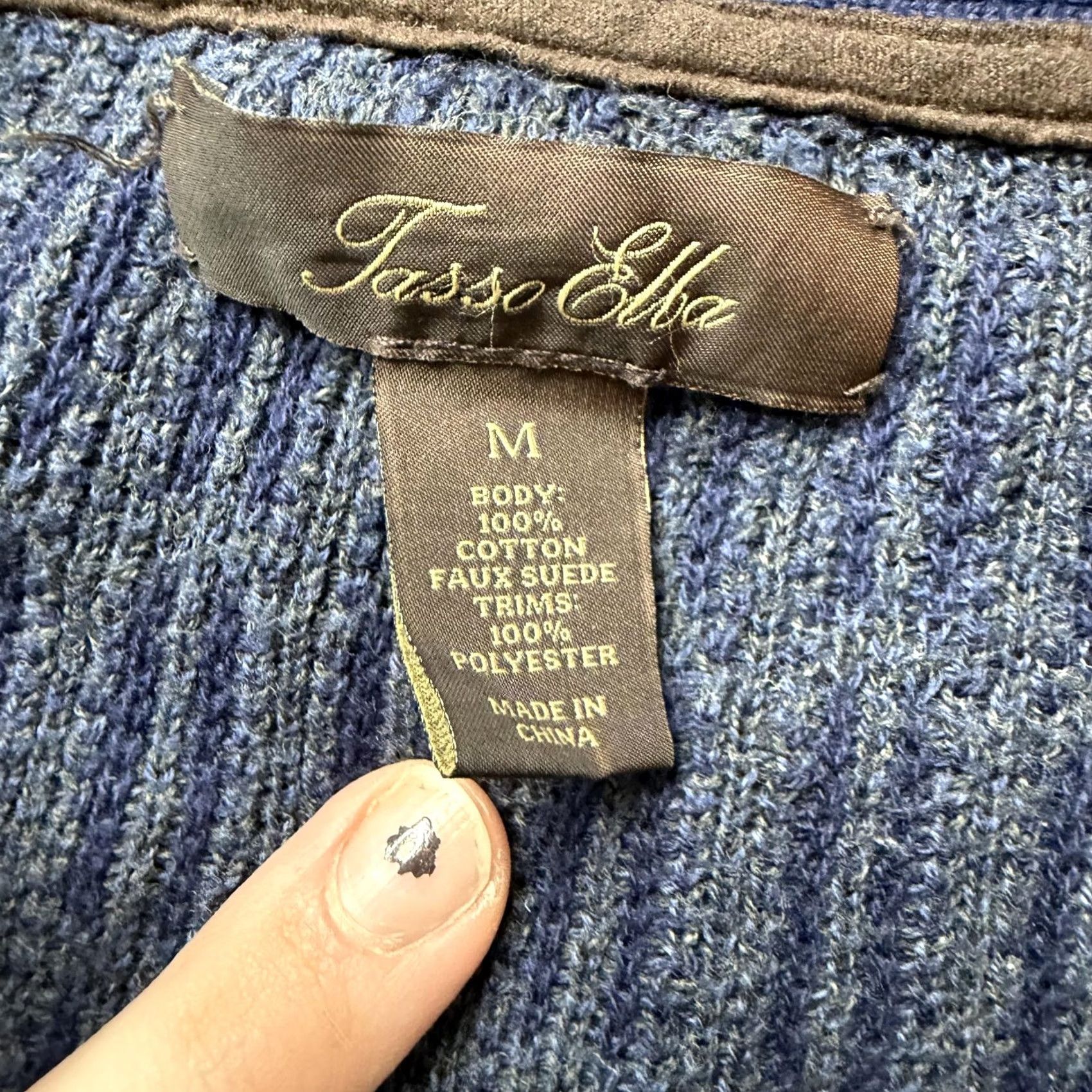 Tasso Elba Tasso Elba Sweater Mens Medium Blue Tight Knit Shawl Collar Cardigan Casual Size US M / EU 48-50 / 2 - 2 Thumbnail