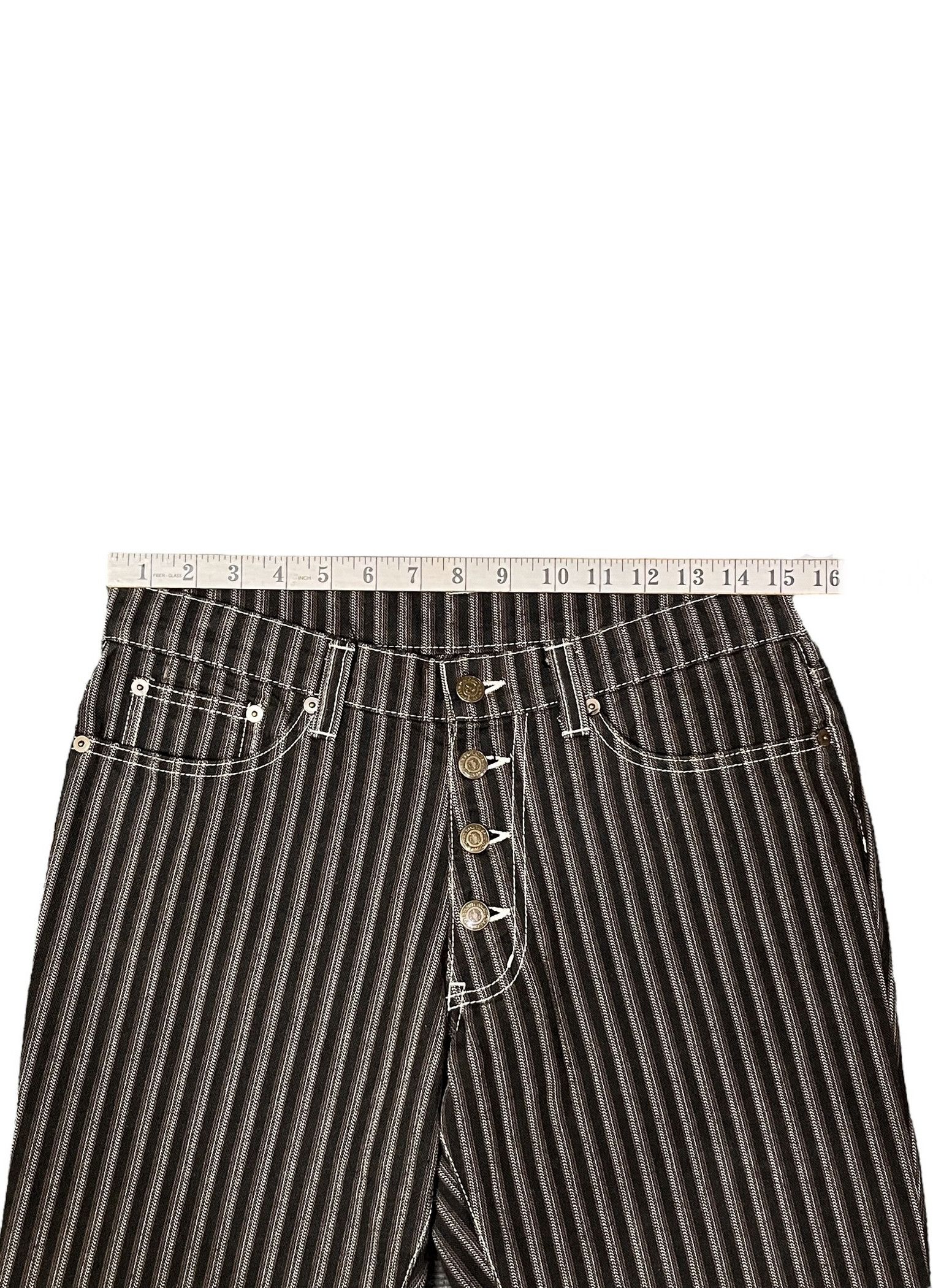 Tornado Mart FYE FLARE🔥VINTAGE TORNADO MART JAPAN Hickory Stripes Denim Size US 31 - 15 Thumbnail