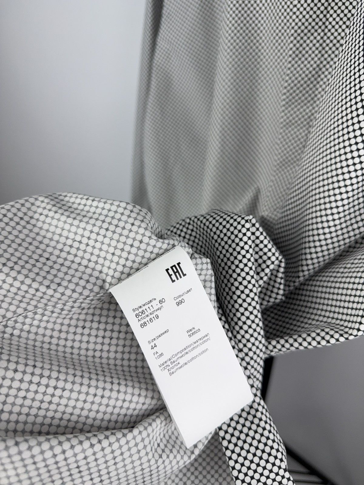 Karl Lagerfeld Luxury Designer 00s Karl Lagerfeld Dot pattern shirt Size US XL / EU 56 / 4 - 6 Thumbnail