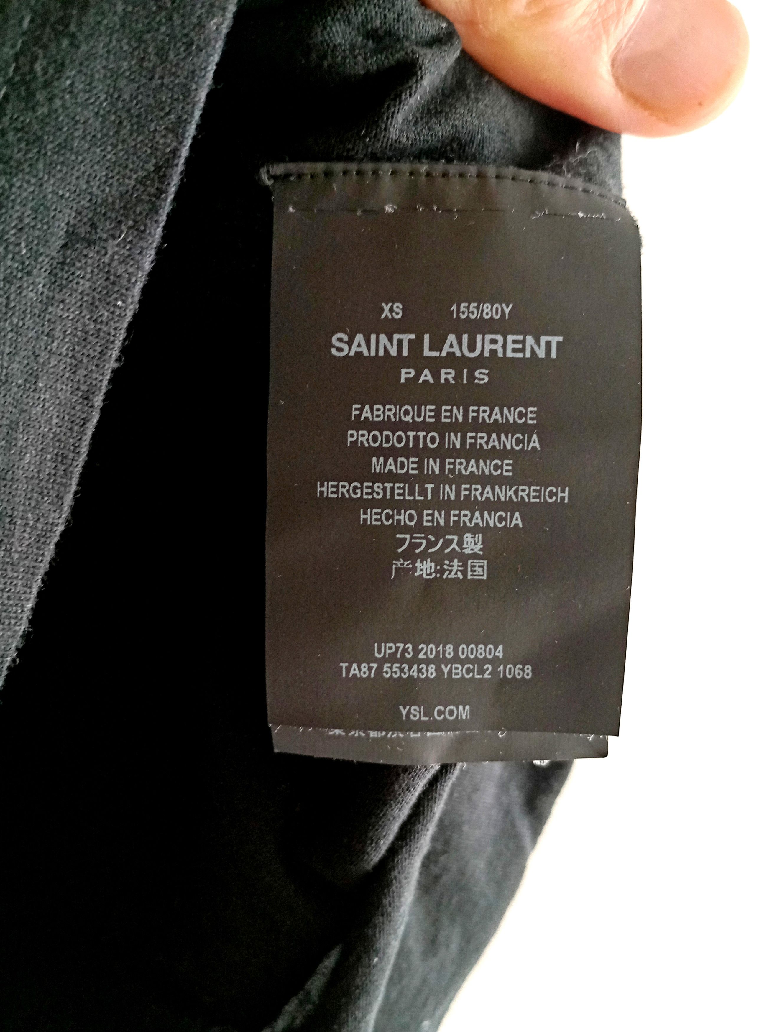 Saint Laurent Paris Saint Laurent Paris Signature Logo Black Tshirt Size US XS / EU 42 / 0 - 8 Thumbnail
