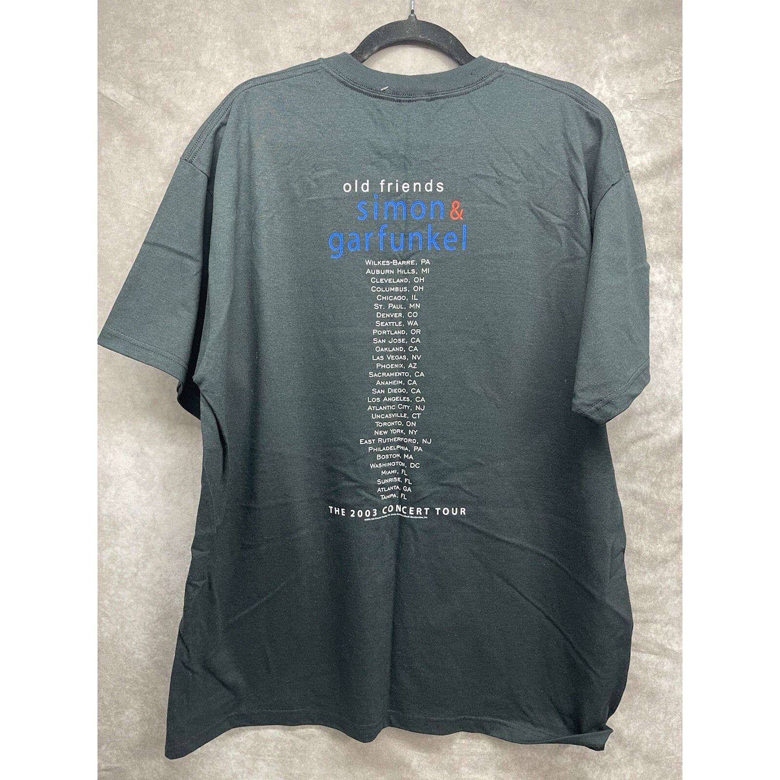 Anvil Vintage Simon & Garfunkel Shirt Men XL Black Graphic 2003 Co Size US XL / EU 56 / 4 - 5 Thumbnail