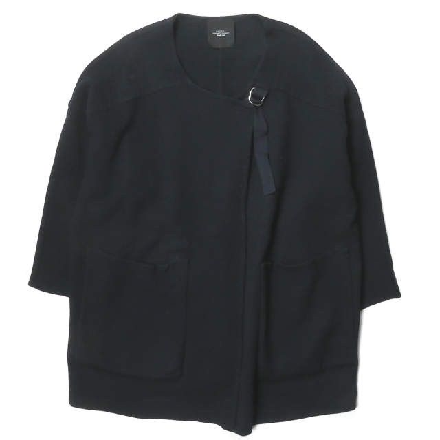 Other Other UNUSED Collarless Coat Wool Coat Leather Outerwear US1213 DUTY FREE for USA Size ONE SIZE - 1 Thumbnail