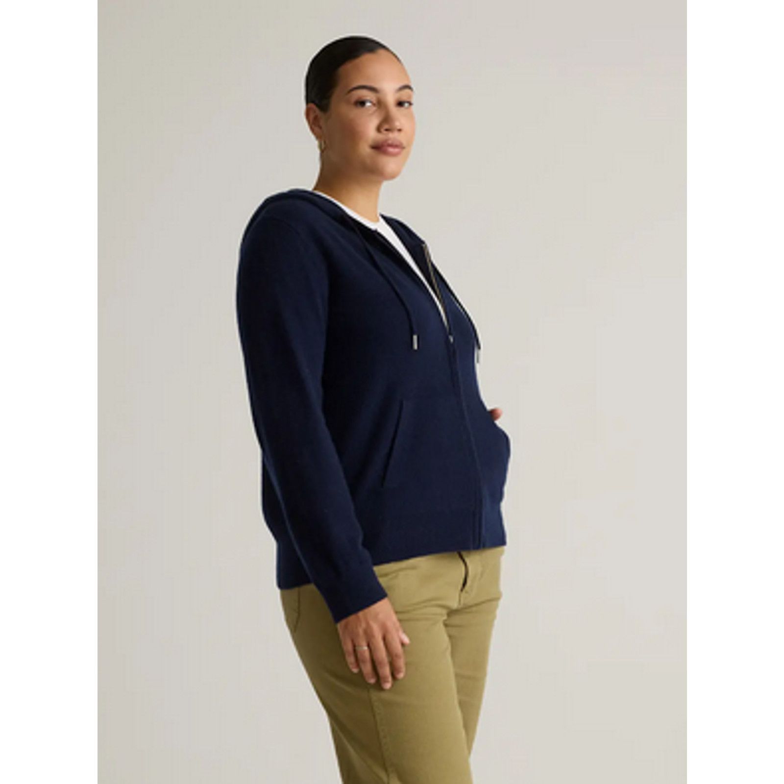 Quince Quince Mongolian Cashmere Full-Zip Hoodie NAVY S NWOT Size S / US 4 / IT 40 - 5 Thumbnail