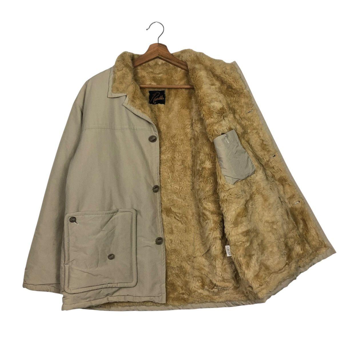 🔥VINTAGE DECK JACKET NEEDLES NEPENTHES CO BLANKET FUR