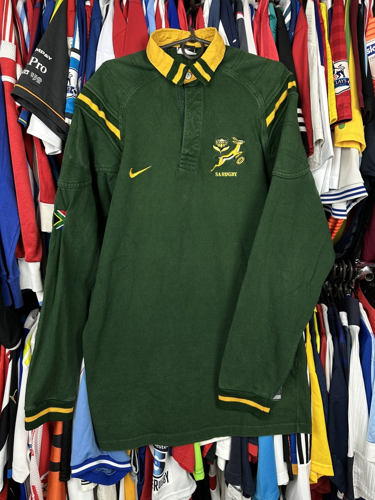 Nike × Vintage SOUTH AFRICA LONG SLEEVE NIKE VINTAGE JERSEY SHIRT 1998 Size US XL / EU 56 / 4 - 1 Thumbnail