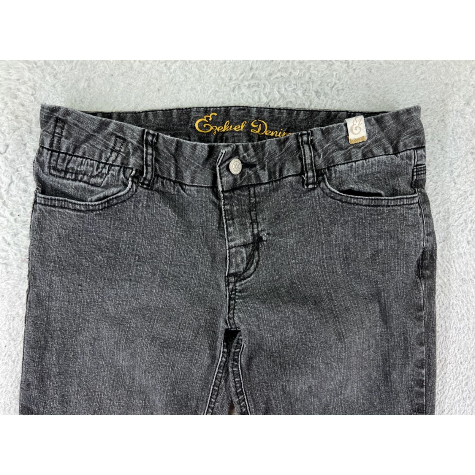 Vintage Ezekiel Womens Black Denim Jeans Bootcut 9 Slim Stretch Low Rise 5-Pocket Design Cotton Blend Size 30" / US 8 / IT 44 - 7 Thumbnail