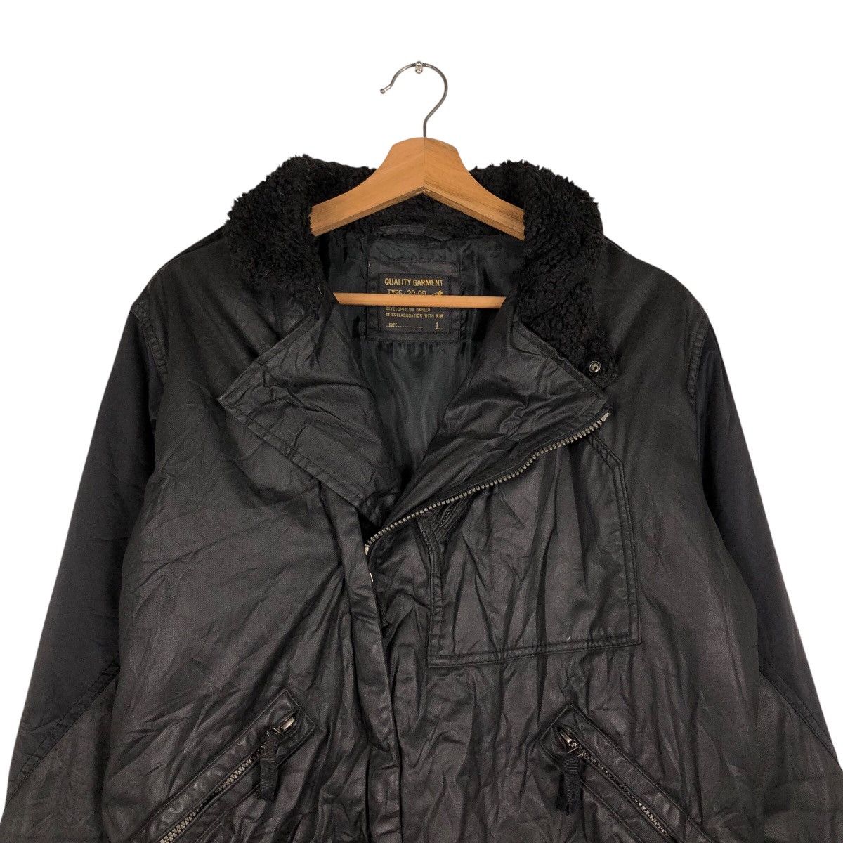 Japanese Brand × Vintage 📌Vintage Biker Jacket Double Collar Uniqlo Japan Size US L / EU 52-54 / 3 - 4 Thumbnail