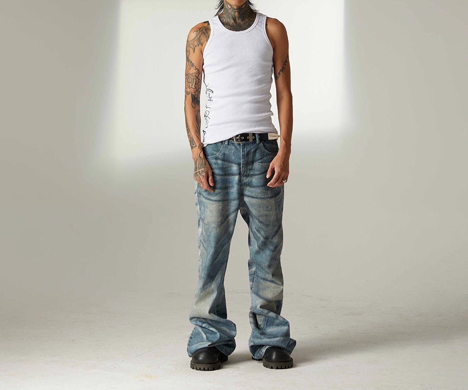 Other Heavyweight Micro-Flare Denim | Washed Wide-Leg Jeans Size US 32 / EU 48 - 1 Thumbnail