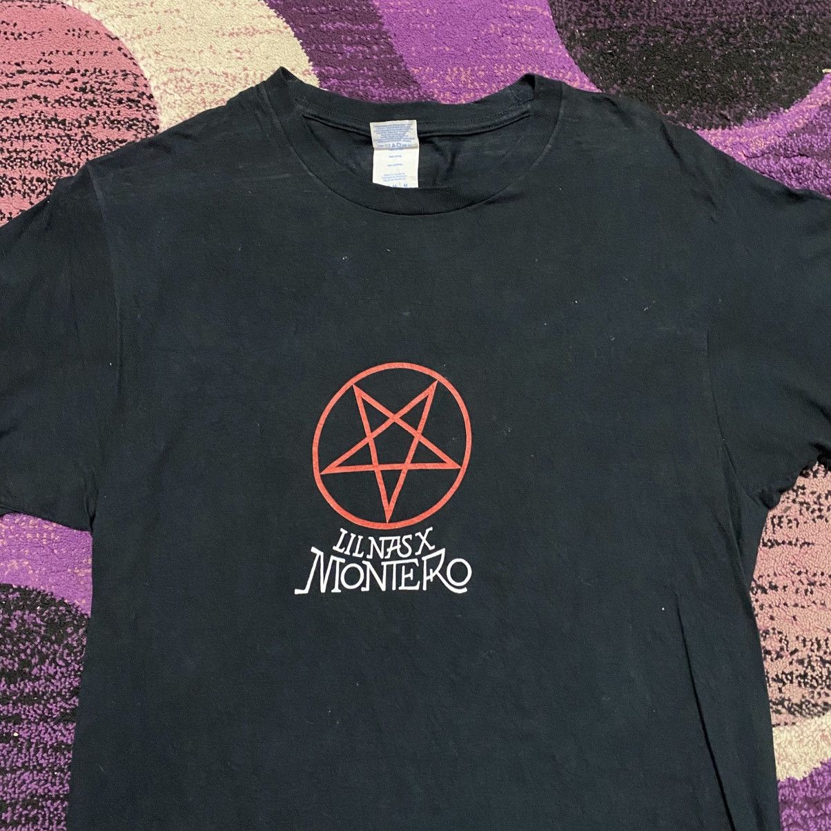 Band Tees Lil Nas X Montero Pentagram Tshirt Size US M / EU 48-50 / 2 - 2 Thumbnail