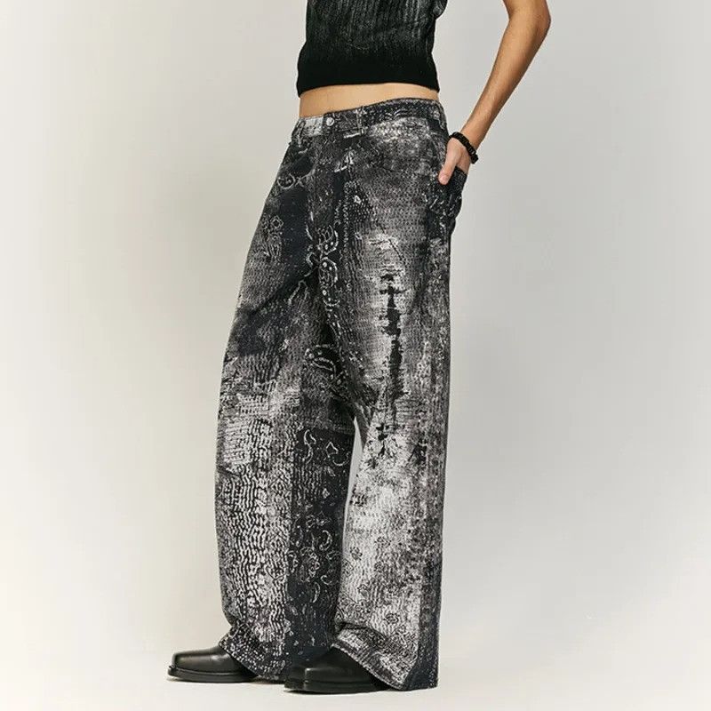 Jean Casual Wide Leg Printed Jeans Size US 32 / EU 48 - 3 Thumbnail