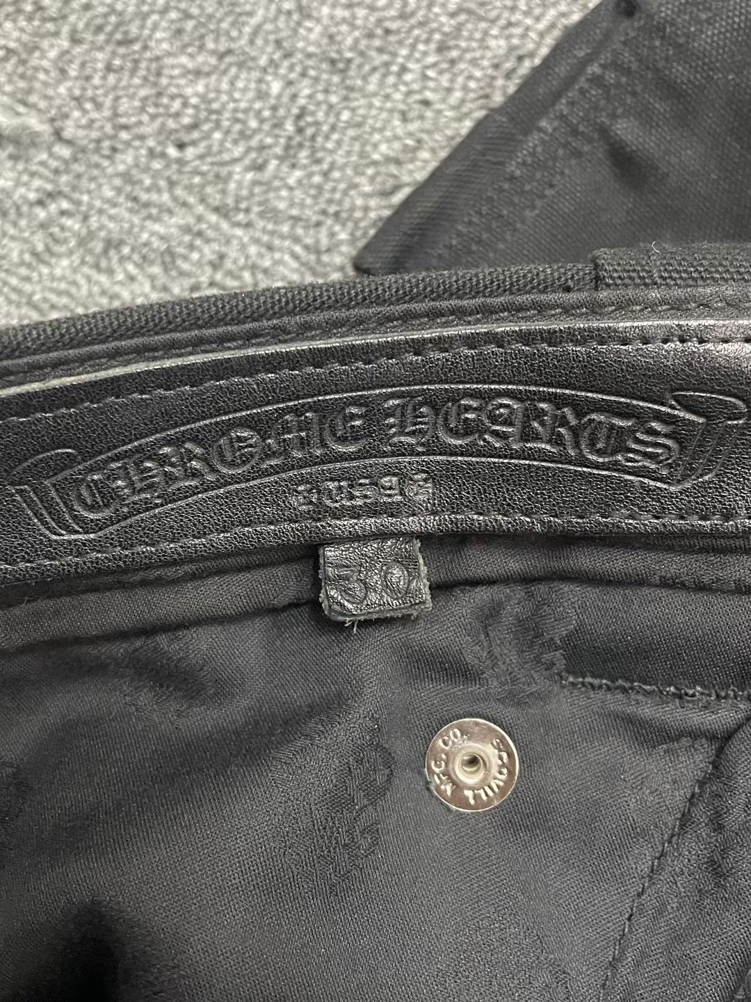 Chrome Hearts Chrome Hearts Double Knee Carpenter Black Canvas Pants Size US 33 - 4 Thumbnail