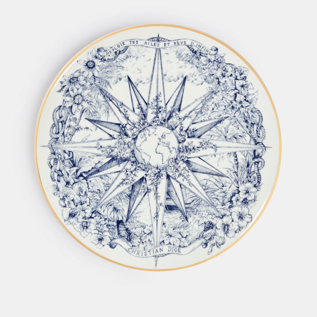 Dior o1bcso1str0624 Size: OS / Decorative Plate in Blue Size ONE SIZE - 1 Thumbnail